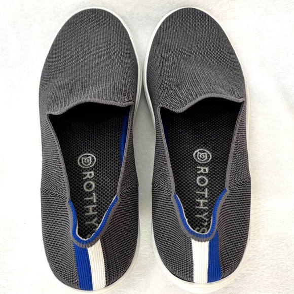 RETIRED Gray Rothy’s The Original Casual Slip On Knit Washable Sneakers Size 9 - Picture 13 of 16